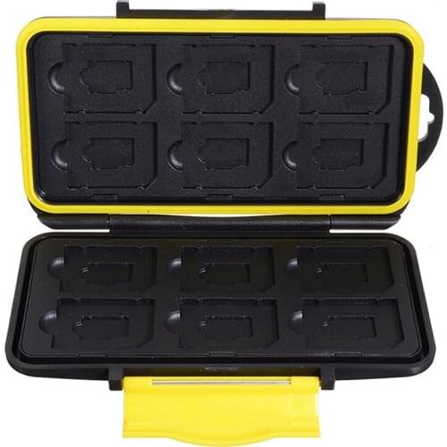 Pohiks Micro SD/TF Cards Protect Cover Holder Portable Memory Cards Slots Storage Box Case Waterproof ABS Shell