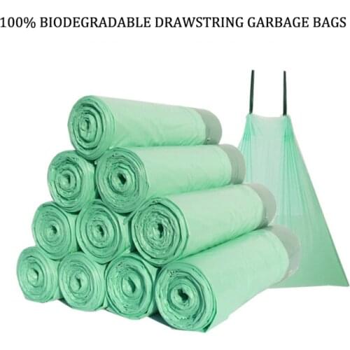 Portable Garbage Storage Bags For Home Kitchen Environmentally Eco-friendly Biodegradable Garbage bag PBAT+PLA+starch 10L 20L