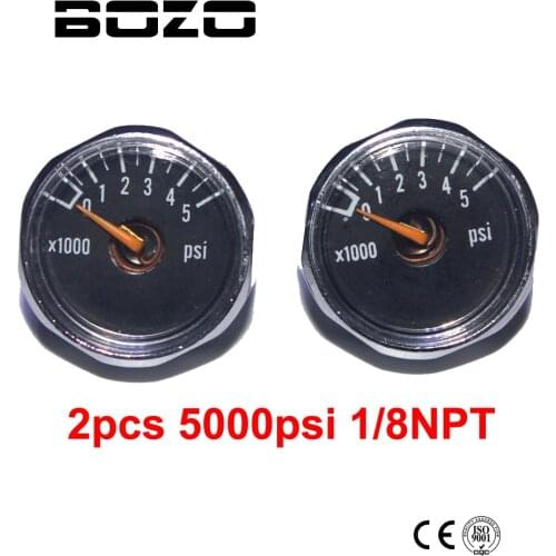 Paintball Accessories Hand Pump Airsoft PCP AirGun Mini Manometer 5000psi 1/8NPT gauge 2pcs free shipping