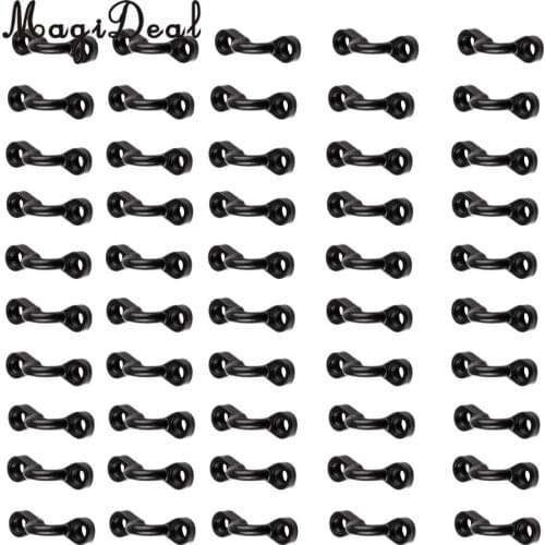 Durable Marine Pack of 50 Nylon Black Kayak Canoe Boat Deck Loops Pad Eye Kayak Access for Flatbale Fishing Boat Dinghy Yacht