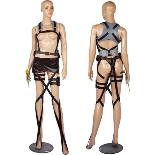 Attack on Titan Straps Shingeki no Kyojin Belt Set Scout Regiment Survey Corps Eren Jaeger Ackerman Levi Mikasa Cosplay Costume