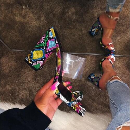 2020 women flip flop high-heeled color stripes fashion wild waterproof platform slippers outdoor leisure PVC slippers