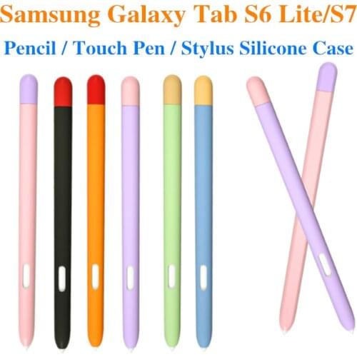 2021 Tablet Pencil Case/Touch Pen Case/Stylus Silicone Case For Samsung Galaxy Tab S7 S6 Lite Anti-Fall Case Cover