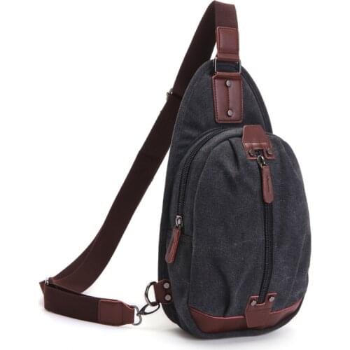 VZVA2020 new small square bag mens casual canvas diagonal bag youth shopping trip diagonal chest bag Normcore/Minimalist