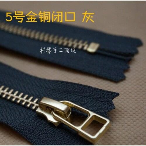 YKK5 gold copper closed relative to pull the first black 40-70cm handbag patch fabric bag dedicated