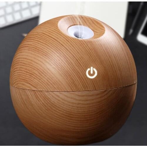 Mini Air Humidifier USB Ultrasonic Aroma Diffuser Wood Grain 7 LED Light Electric Essential Oil Diffuser For Home Aromatherapy