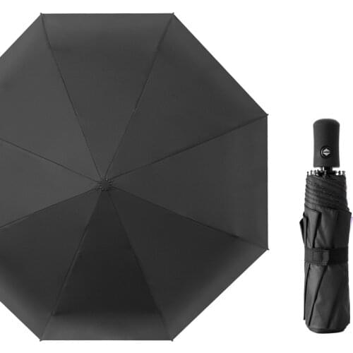 High Quality Fashion Anti-UV Parasol Black Glue Sunscreen Sunny Umbrella Automatic 3 Folding Woman Sunny and Rainy Umbrella