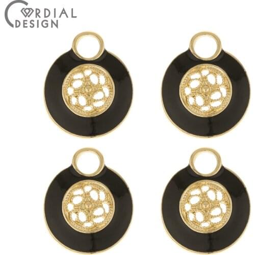 Cordial Design 50Pcs 22*27MM Jewelry Accessorie/Paint Effect/Round Shape/Pendant/Jewelry Findings & Components/Hand Made