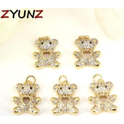 10PCS, Cute Animal Necklace Pendant For Women Jewelry Making Collar Charms Heart Jewelry Pendants Supplies