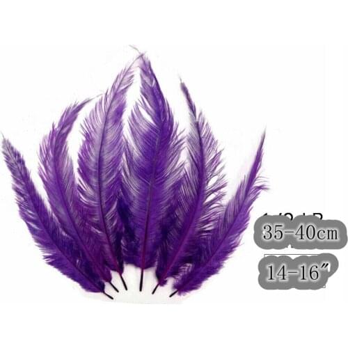 100PC/Lot Purple Dyed Ostrich Feathers 14-16 inch(35-40cm) for Home Wedding Carnival Decoration Pluma Plumes Vase Flower Ostrich