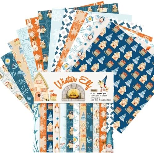 24Pcs/Lot Snow Elf Retro Material Papers DIY Scrapbooking Album Diary Gift Decorative Paper Scrapbooking Paper