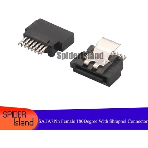 500pcs SATA 7PIN Female Connector with Spring Interface SATA Power Supply SATA 7P with Shrapnel SATA Socket For data Cable