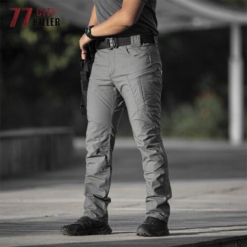 77City Killer X5 Military Combat Pants Men Cotton Cargo Waterproof Tactical Mens Joggers Military Work Trousers Male Size S-2XL