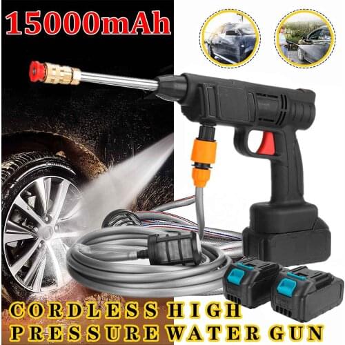 30Bar 15000mAh Cordless Electric High Pressure Washer Rechargeable Auto Car Washing Spray Gun Water Gun for Makita 18V Battery
