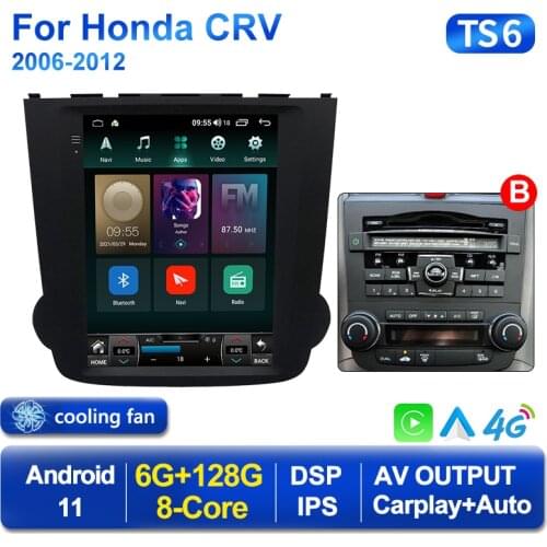 9.7inch Tesla Style Screen Car Radio Video Multimedia Player GPS Navigation Built-in Carplay Auto WIFI For Honda CRV 2006-2012