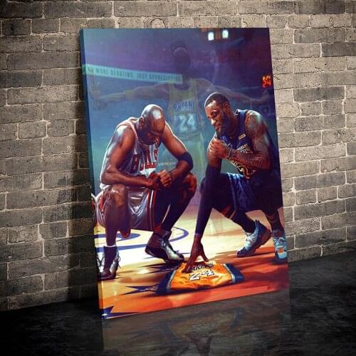 Basketball Wall Art Sports Picture Motivational Art Prints Basketball Forever Legend Flying Man Basketball Canvas Wall Art Decor