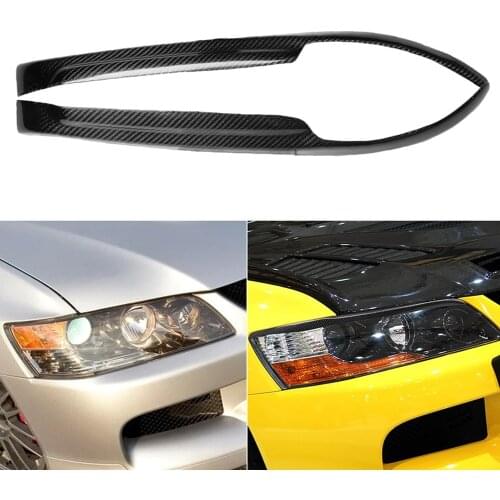 Car Headlamp Eyebrows Trim Decorative Stickers for MITSUBISHI Lancer Evolution EVO 2003-2007 Car Exterior Accessories