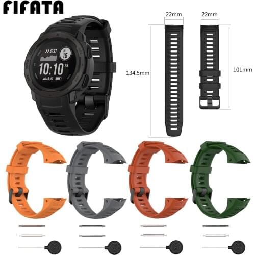 FIFATA Quick Release Silicone Watch Strap For Garmin Instinct Smart Sports Watch Replacement Wristband For Garmin Smart Watch