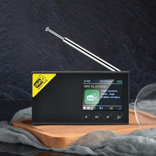 Digital DAB & FM Radio with BT DAB+FM Receiver with Stereo Speaker Sound System, LCD Display, Multi-language