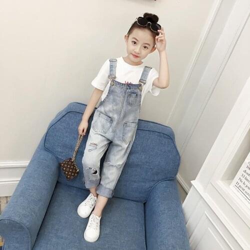 Baby Girl Overalls Childrens Clothing 2019 New Arrival Kids Girls Suspender Pants Teens Casual Denim Overalls Trousers Jeans