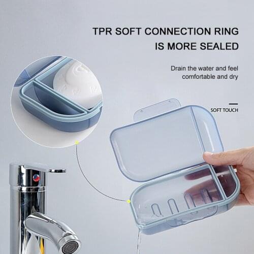 Travel Soap Box With Lid Multi-function Storage Box Portable Creative Soap Box Dormitory Bathhouse Sealed Soap Dishes