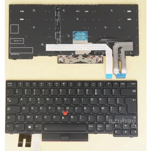 French AZERTY Keyboard for Lenovo Thinkpad T14 Gen 1, P14s Gen 1, 5N20V43770 5N20V43914 5N20V44058 5N20V44202, Backlit, Black