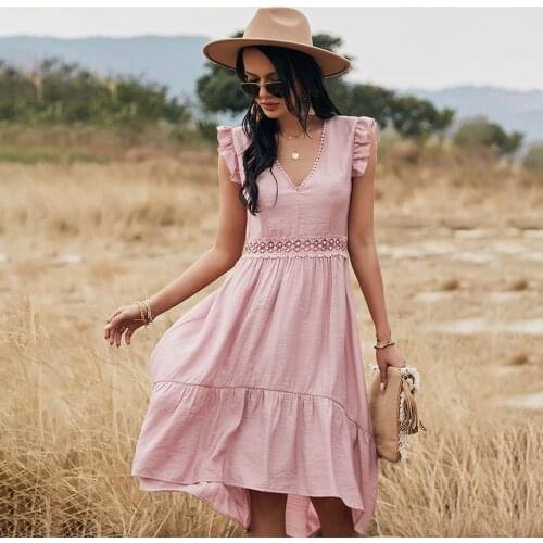 H.AIC S Solid Summer Dresses