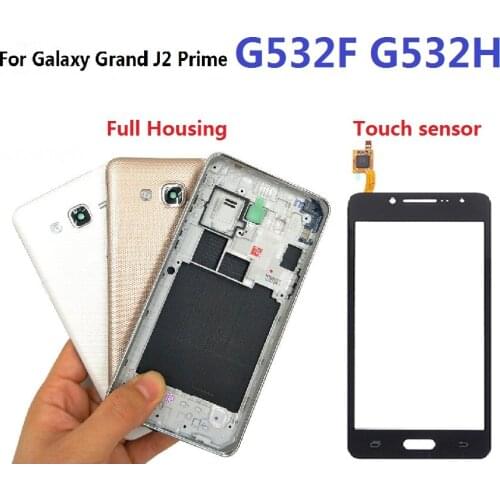 For Samsung Galaxy Grand Prime Plus J2 Prime Housing Front Frame Chassis Camera Lens+Battery Cover Touch Screen Sensor G532