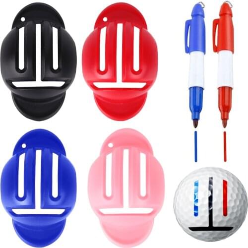 Golf Ball Line Liner Marker Pen Template Drawing Alignment Tool Golf Ball Marker Pen Outdoor Sport Training Aids Golf Accessory