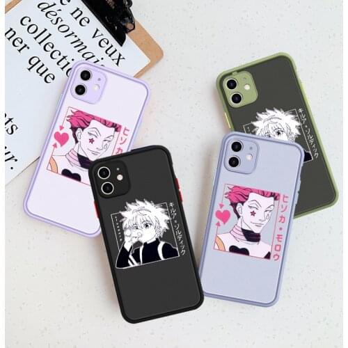 Matte Bumper Phone Case for IPhone 7 8 7Plus 8Plus 12 11 Pro Max X XS XR Max 6S Hunter X Hunter Killua Zoldyck Anime Cover Funda