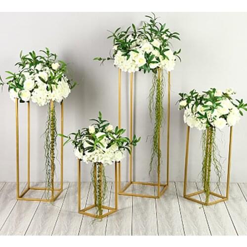 Metal Frame for Wedding Road Lead Stand Flower Shelf Racks Geometric Decorative Props Party Background Stage Decoration