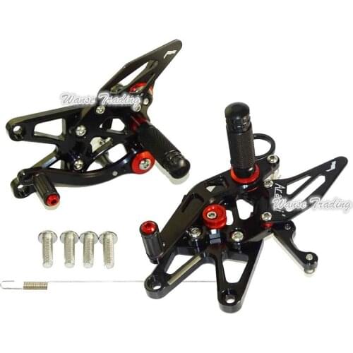 Motorcycle CNC Adjustable Rider Rear Sets Rearset Footrest Foot Rest Pegs Black For BMW S1000RR 2009 2010 2011 2012 2013 2014