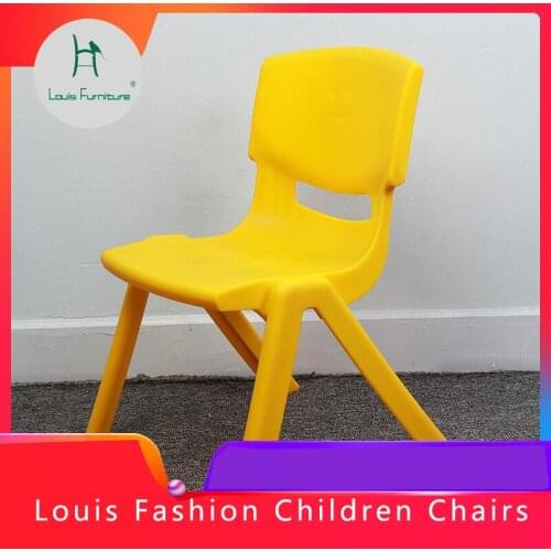Louis Fashion Children Chairs Thickened kindergarten plasticbackrest stool kindergarten desks