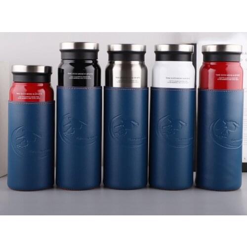 550/750ml Stainless Steel Thermos Bottle with Bag Portable Sport Insulated Tumbler Vacuum Flask Business Thermal Cup