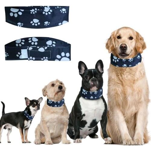 Hot Summer Dog Supplies New Pet Cooling Bib Cool Ice Pad Heatstroke Dog Ice Bag Collar Adjustable Cooling Collar Dog Suppliers