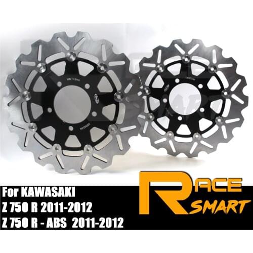 Z750R ABS 2011-2012 Motorcycle CNC Floating Front Brake Disk Disc Rotors For KAWASAKI Z-750R Z750-R Z750 ER6F ER6N ZX6R ZX-6R