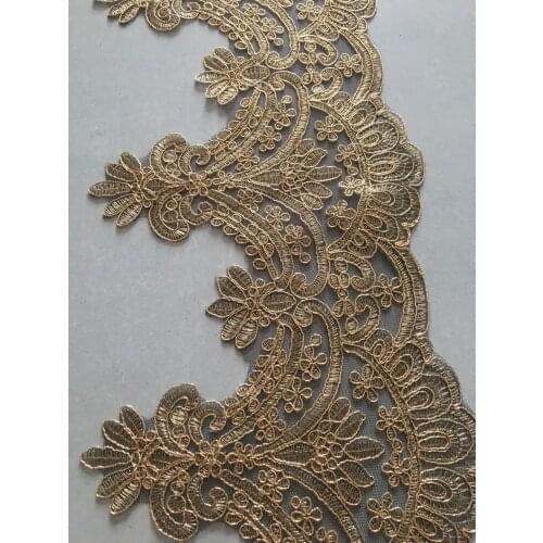 1Y/20CM Dress embroidery lace lace accessories wedding decoration fabric gold lace