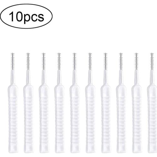 10Pcs Small Hole Cleaning Brush with Nylon Bristle Anti-Clogging Brush Cleaner for Shower Head Nozzle Mobile Phone Pore Gap