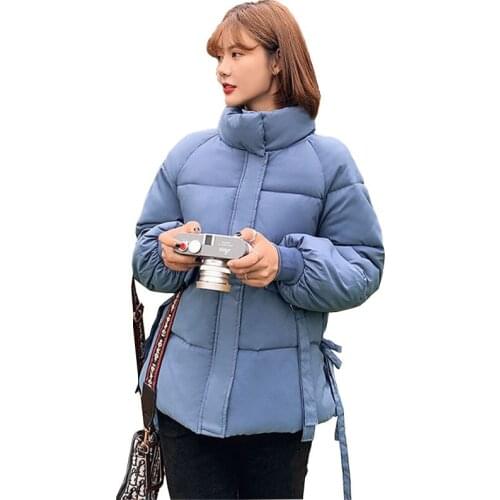 2020 Fashion Winter Womens Short Cotton Jacket Student Small padded Jacket Thick Warm Loose Short Parkas Down cotton Coats KW14