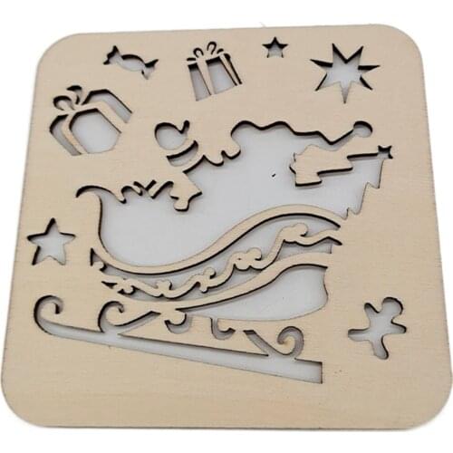 22Pieces Wooden Christmas Pendant Blank ing Ornaments DIY Crafts Decor
