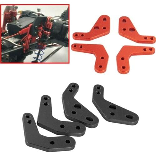 4pcs/set Red Toy Climbing Car Suspension Extension Alloy Shock Absorber Mount Height Angle Stand Tower For 1/10 RC Axial 476796