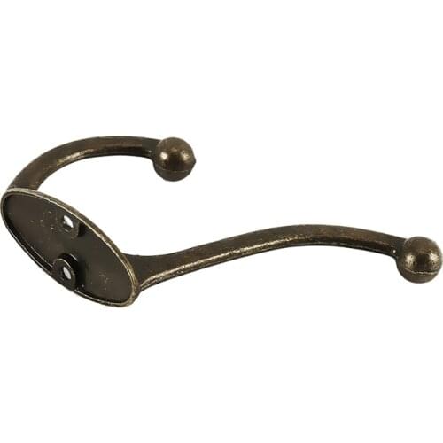 5PCS Cloth Hook Hanger Metal Wall Hanging Hook Vintage Bronze Hook Rustic Key Coat Bag Hat Hanger Rustic Robe Hook for bathroom