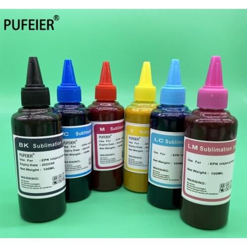 6PCS x 100ML 82N T0821N-T0826N Sublimation Ink For Epson T50 T59 RX615 R270 R290 TX700 TX800 TX710W TX650 TX810FW TX820FWD