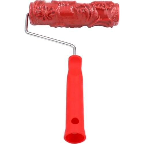 7" Inches House Paint Rollers Red Rubbon DIY Embossed Pattern Paint Roller