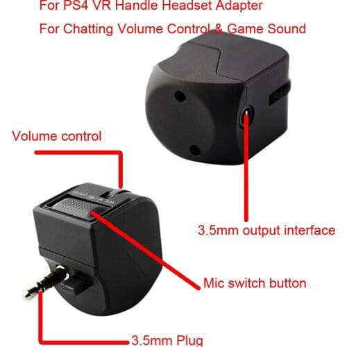 3.5mm Earphone Controller Adapter For PS4 VR Handle Headset Adapter For Chatting Volume Control