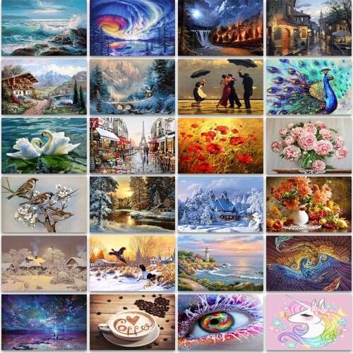 ZOOYA 5D DIY Diamond Painting Cartoon Animals Cats Mosaic Embroidery Landscape Cross Stitch Kits Embroidery Crafts Decoration