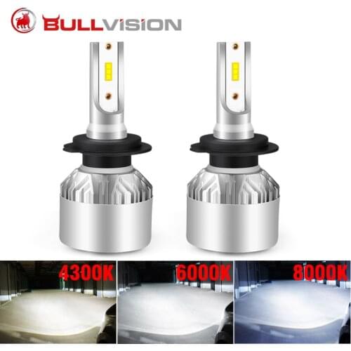 BULLVISION H11 H4 H7 Led Hb3 Hb4 9005 9006 Headlights Lamps 16000Lm H1 H8 H9 Car Light Bulbs Turbo 1860 Led Csp 6000K 4300K 8000