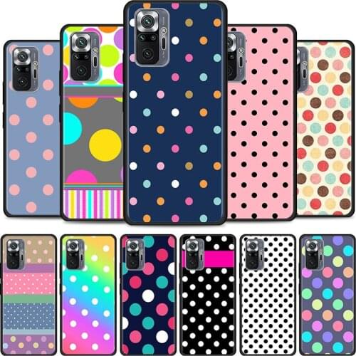Case for Xiaomi Redmi Note 8 9 10 Pro 7 8T 9T Redmi 9 9i 8A 9A 9C 9T 10 9 Pro Soft Phone Cover Color Polka Dots