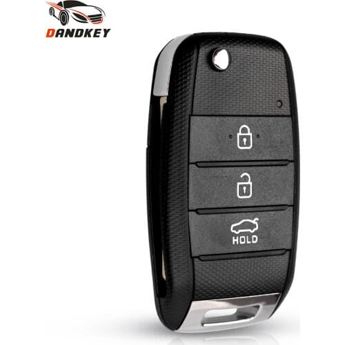 Dandkey HYN14 Blade Replacement Flip Folding Remote Key Case Shell For KIA K2 K3 K5 2013 Carens Cerato Forte Fob Cover Housing