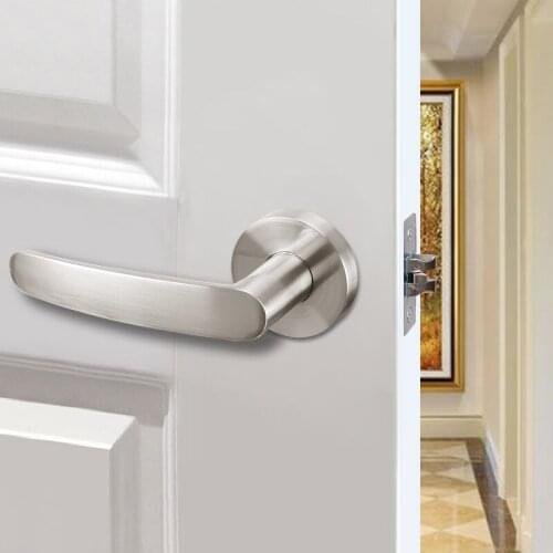 Door handle cylinder door handle lock high-grade zinc alloy bedroom room bathroom three bar ball lock hardware